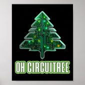 Oh Circuitree Kerst Elektronica Circuit Board Poster (Voorkant)