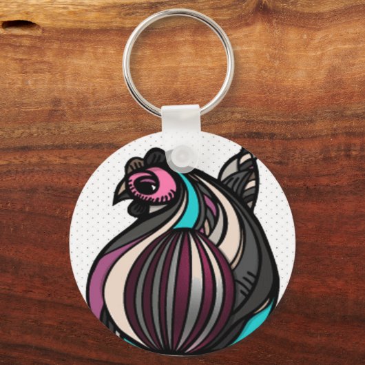 Oh, Cluck! Button Sleutelhanger (Voorkant)