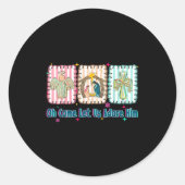 Oh Come Let Us Adore Him Christian Christmas Coque Ronde Sticker (Voorkant)