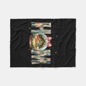 Oh Come Let Us Adore Him Christmas Nativity Scene  Fleece Deken (Voorkant (Horizontaal))