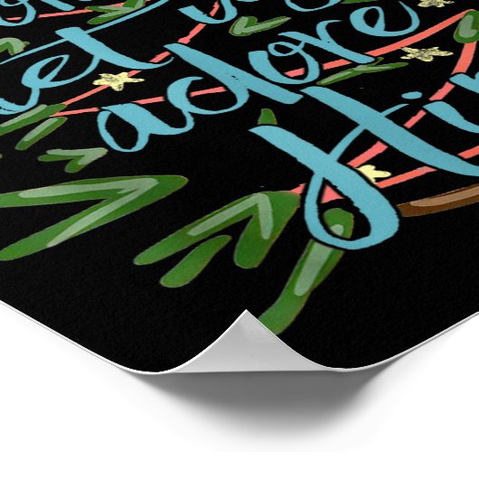 Oh Come Let Us Adore Him, Christmas Tree Quote  Poster (Hoek)