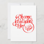 Oh come let us adore Him Feestdagenkaart (Voorkant)