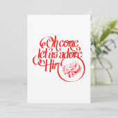 Oh come let us adore Him Feestdagenkaart (Staand voorkant)