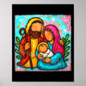 Oh Come Let Us Adore Him Jesus Nativity Scene Chri Poster (Voorkant)