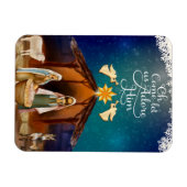 "Oh Come Let Us Adore Him" Nativity Christmas Magneet (Horizontaal)
