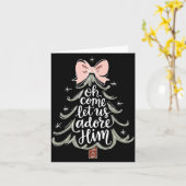 Oh Come Let Us Adore Him Nativity Christmas Tree C Kaart (Gele Bloem)