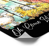 Oh Come Let Us Adore Him Nativity Scene Christian Poster (Hoek)