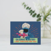 Oh Cookie Monster! Ik heb dit leuk voor je. Briefkaart (Staand voorkant)