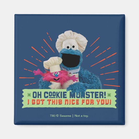 Oh Cookie Monster! Ik heb dit leuk voor je. Magneet (Voorkant)