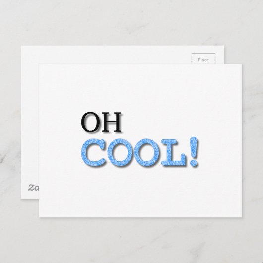 Oh Cool Text Briefkaart (Voorkant / Achterkant)