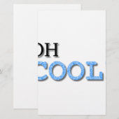 Oh Cool Text Briefpapier (Voorkant / Achterkant)