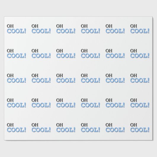 Oh Cool Text Cadeaupapier (Vlak)