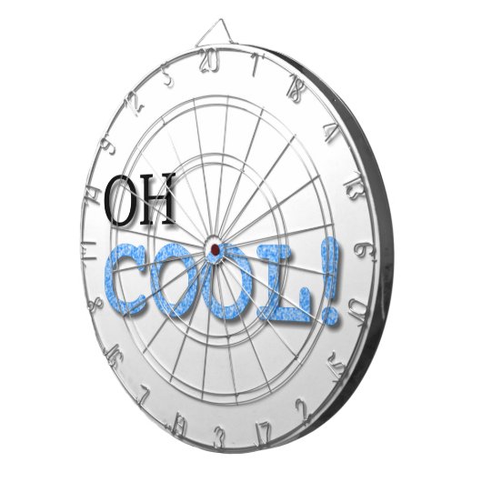 Oh Cool Text Dartbord (Voorkant Rechts)