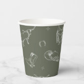 Oh Cowboy Baby shower Cups Papieren Bekers (Voorkant)