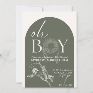 Oh Cowboy Baby shower Invitation Kaart