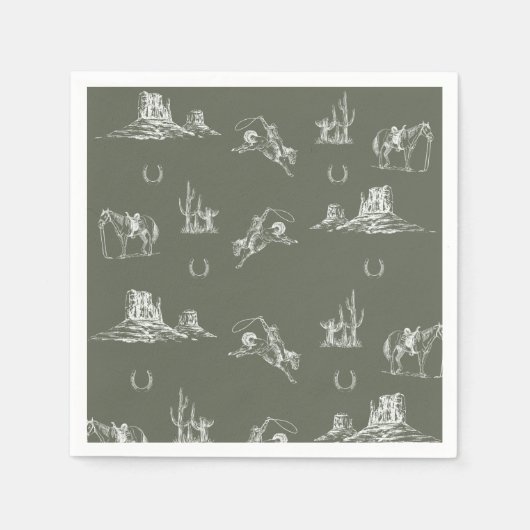 Oh Cowboy cocktail servet (Voorkant)