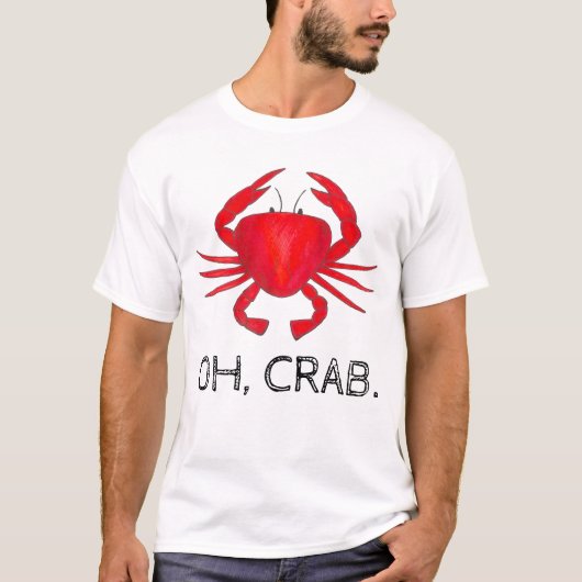 Oh, Crab (Crap) Red Baltimore Maryland Crabs T-shi T-shirt (Voorkant)