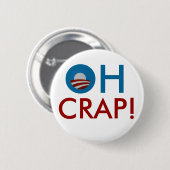 Oh Crap! Knoop Ronde Button 5,7 Cm (Voorkant /achterkant)