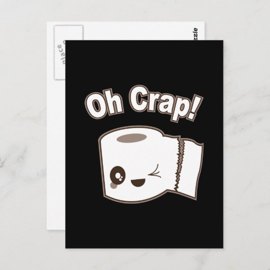 Oh Crap (toiletpapier) Briefkaart (Voorkant / Achterkant)