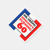 Oh Crepe Franse vlag 60e verjaardag Servet (Hoek)