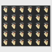 Oh Crepe Funny Food Pun Dark BG Cadeaupapier (Vlak)