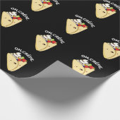 Oh Crepe Funny Food Pun Dark BG Cadeaupapier (Hoek)