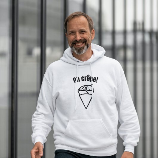 Oh crêpe! Grappig Schattige minimalistisch eten Hoodie