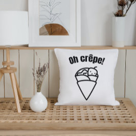 Oh crêpe! Grappig Schattige minimalistisch eten Kussen