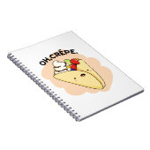 Oh Crêpe Grappige Eet Punt Notitieboek (Rechterzijde)