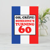 Oh Crepe, iemand die 60 draait nodigt uit Kaart (Staand voorkant)