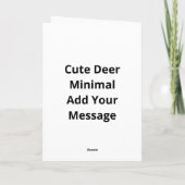 Oh Cute Deer Minimaal Design Kaart (Achterkant)