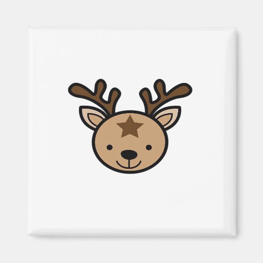 Oh Cute Deer Minimaal Design Magneet (Voorkant)