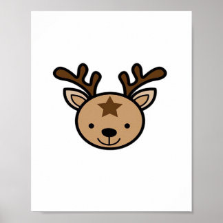 Oh Cute Deer Minimaal Design Poster