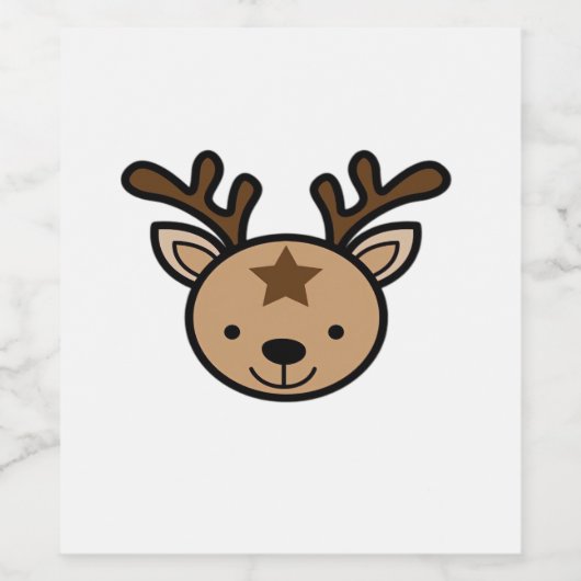 Oh Cute Deer Minimal Design  Wijn Etiket (Enkel label)