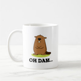 Oh Dam Funny Beaver Pun Koffiemok