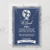 "Oh dank je wel!" Adventure Travel Map Baby shower Bedankkaart (Voorkant)