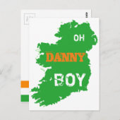 Oh Danny Boy St Paddys Day Cool Eire Kaart (Voorkant / Achterkant)
