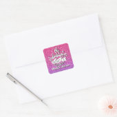 OH DARLING GAAT EEN GLITTERTYPOGRAFIE VOOR PERSOON VIERKANTE STICKER (Envelop)