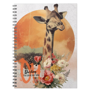 "Oh Darling You Can Be Anything" Giraffe Notebook Notitieboek