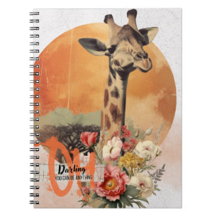 "Oh Darling You Can Be Anything" Giraffe Notitiebo Notitieboek