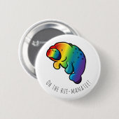 Oh de hue-manatee badge ronde button 5,7 cm (Voorkant /achterkant)