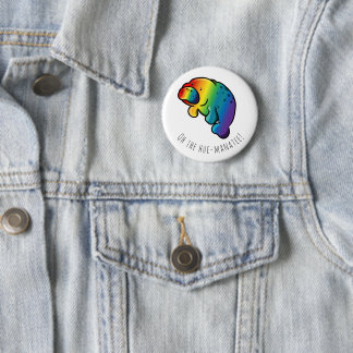 Oh de hue-manatee badge ronde button 5,7 cm
