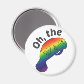 Oh de Hue Manatee ronde magneet (Voorkant / Achterkant)