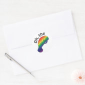 Oh de Hue Manatee Ronde Sticker (Envelop)