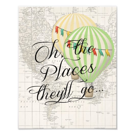 Oh de plaatsen die ze twee Baby shower foto per uu Afdruk (Voorkant)