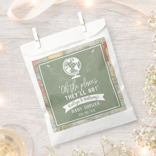 "Oh de plaatsen die ze zullen gaan!" Baby shower r Bedankzakje (Geknipt)