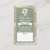 "Oh de plaatsen die ze zullen gaan!" Baby shower r Informatiekaartje (Voorkant)