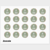 "Oh de plaatsen die ze zullen gaan!" Baby shower r Ronde Sticker (Vel)