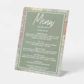"Oh de plaatsen..." Menu baby shower Reclamebord Met Voetstuk (Voorkant)
