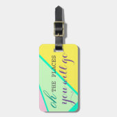 Oh, de plaatsen u zal Helder Kleuren Modern Bagagelabel (Voorkant verticaal)